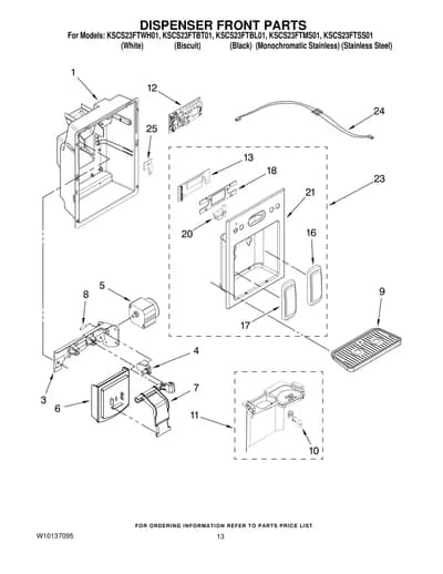 DISPENSER FRONT PARTS