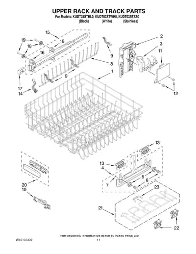 UPPER RACK AND TRACK PARTS