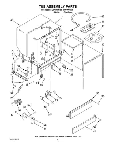 TUB ASSEMBLY PARTS