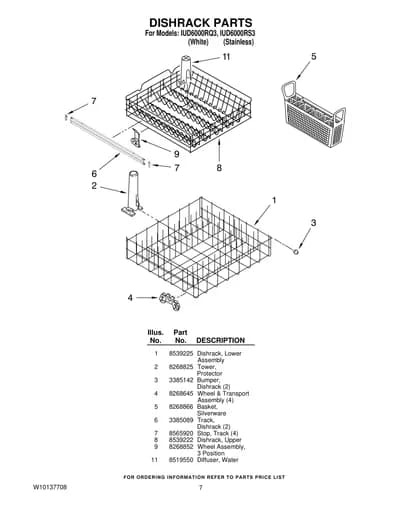 DISHRACK PARTS