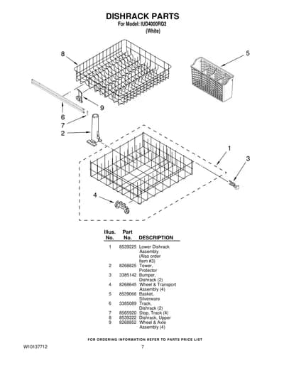 DISHRACK PARTS