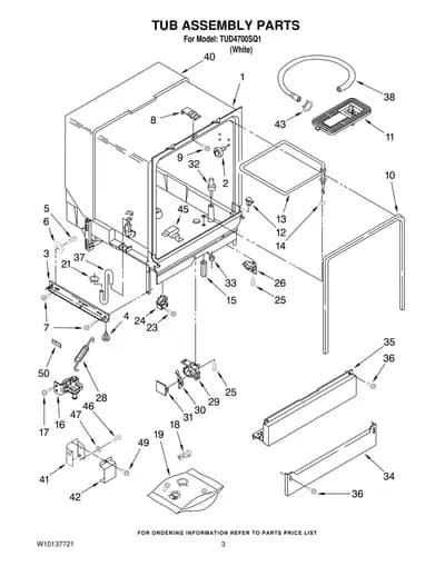 TUB ASSEMBLY PARTS
