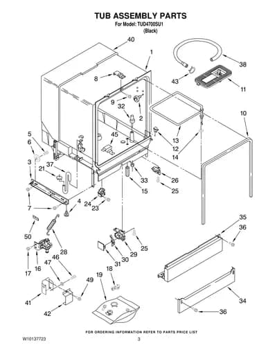 TUB ASSEMBLY PARTS