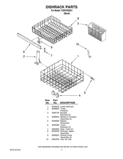 DISHRACK PARTS