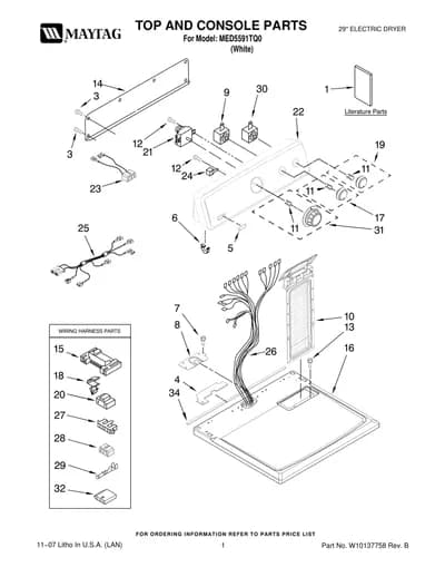 TOP AND CONSOLE PARTS