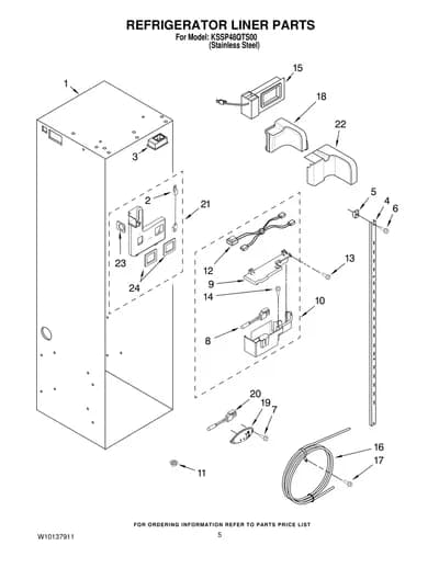 REFRIGERATOR LINER PARTS