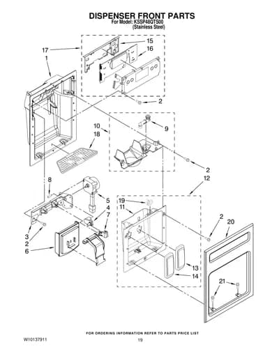 DISPENSER FRONT PARTS