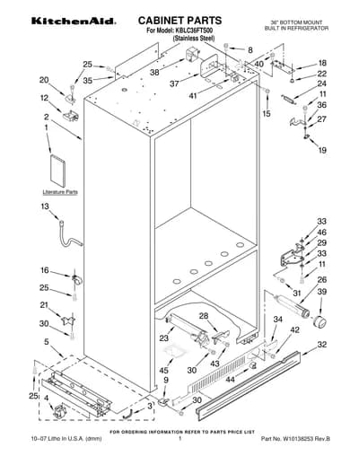 CABINET PARTS