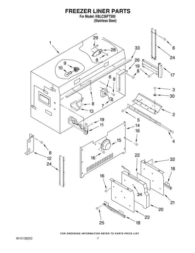 FREEZER LINER PARTS