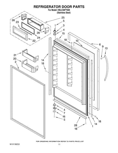 REFRIGERATOR DOOR PARTS