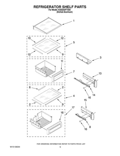 REFRIGERATOR SHELF PARTS