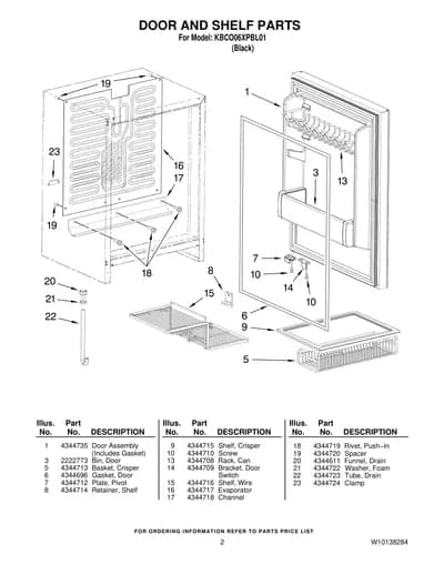 DOOR AND SHELF PARTS