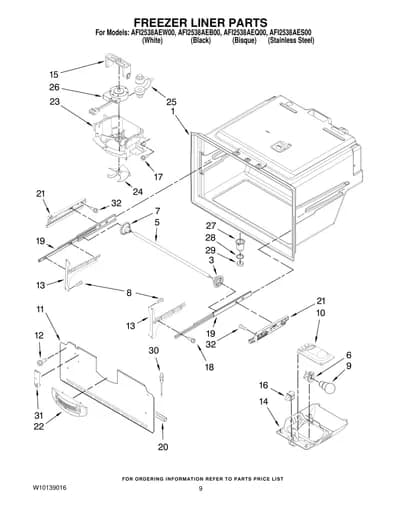 FREEZER LINER PARTS