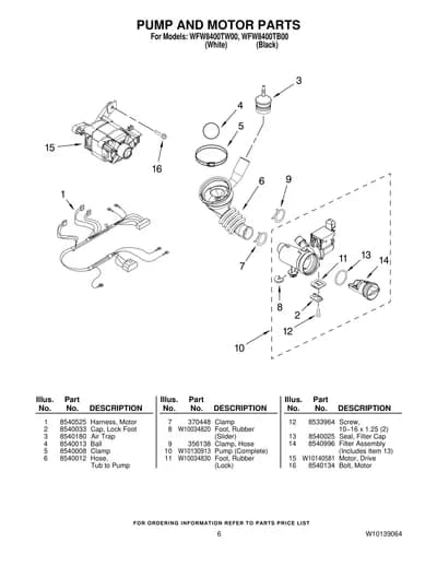 PUMP AND MOTOR PARTS