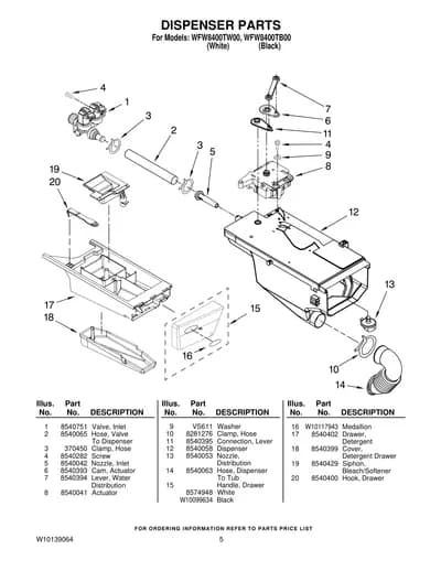 DISPENSER PARTS
