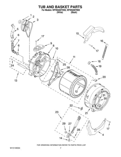 TUB AND BASKET PARTS