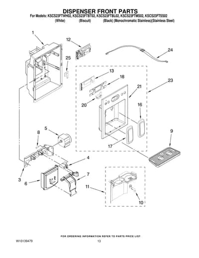 DISPENSER FRONT PARTS
