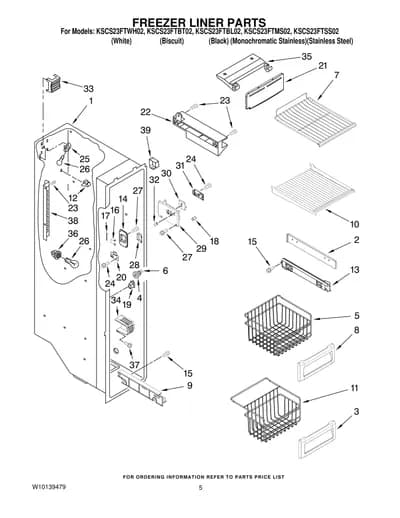 FREEZER LINER PARTS