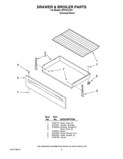 DRAWER & BROILER PARTS