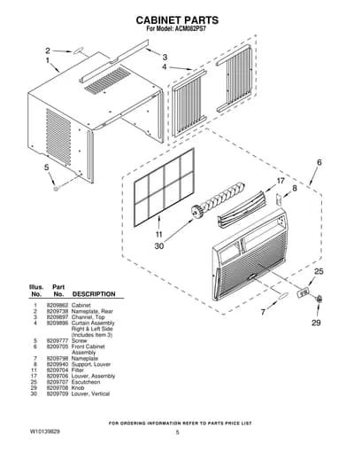CABINET PARTS