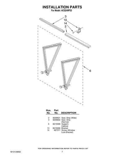 INSTALLATION PARTS