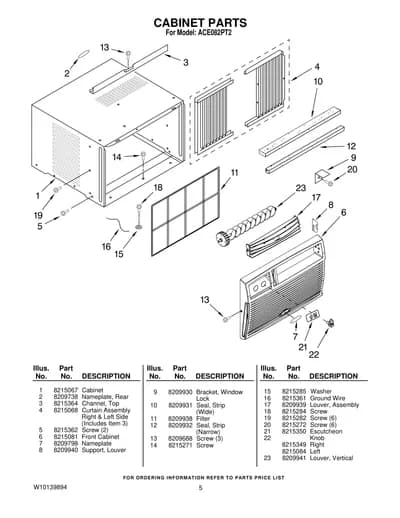 CABINET PARTS