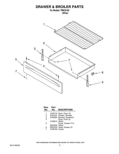 DRAWER & BROILER PARTS