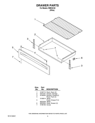 DRAWER PARTS