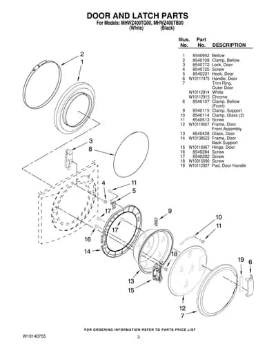 DOOR AND LATCH PARTS