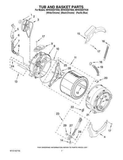 TUB AND BASKET PARTS