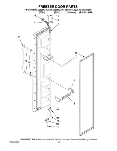 FREEZER DOOR PARTS