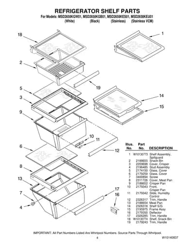 REFRIGERATOR SHELF PARTS