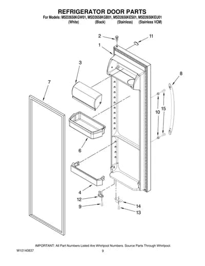 REFRIGERATOR DOOR PARTS