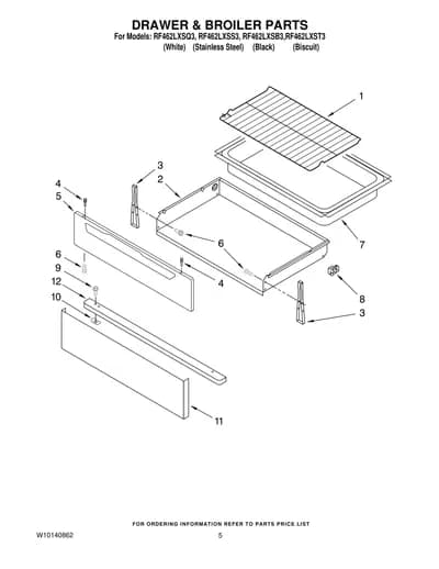 DRAWER & BROILER PARTS