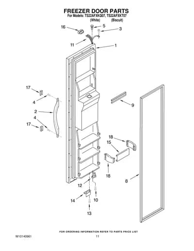 FREEZER DOOR PARTS