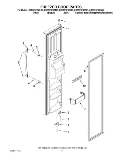 FREEZER DOOR PARTS