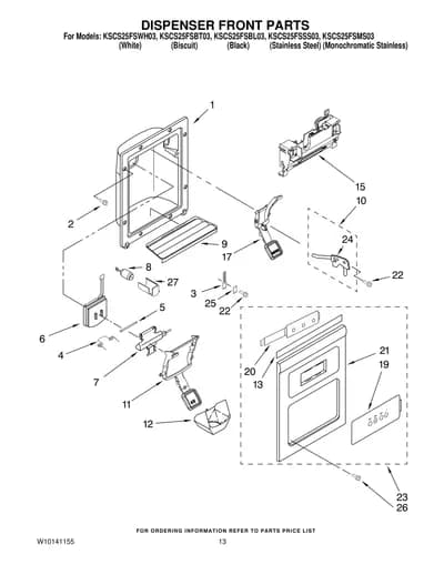 DISPENSER FRONT PARTS