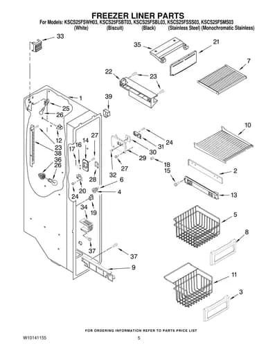 FREEZER LINER PARTS