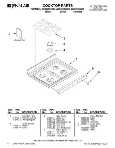 COOKTOP PARTS