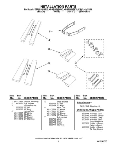 INSTALLATION PARTS