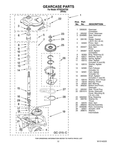 GEARCASE PARTS