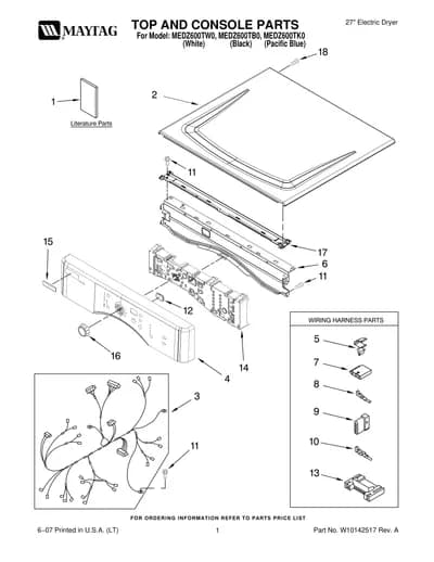 TOP AND CONSOLE PARTS