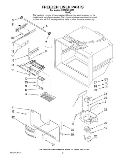 FREEZER LINER PARTS