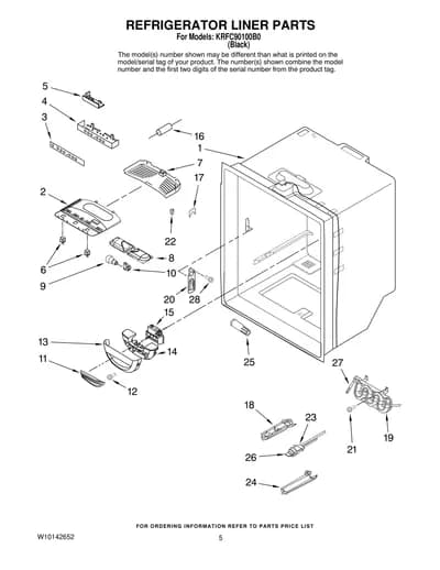 REFRIGERATOR LINER PARTS