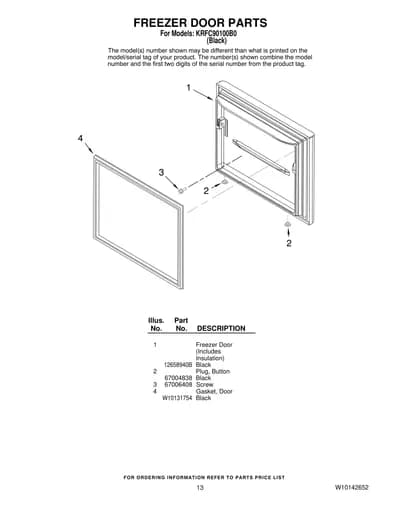 FREEZER DOOR PARTS