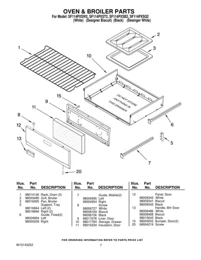 OVEN & BROILER PARTS