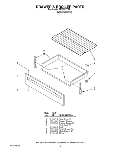 DRAWER & BROILER PARTS