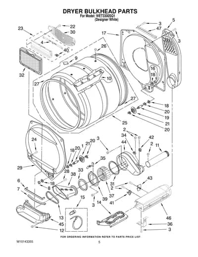 DRYER BULKHEAD PARTS