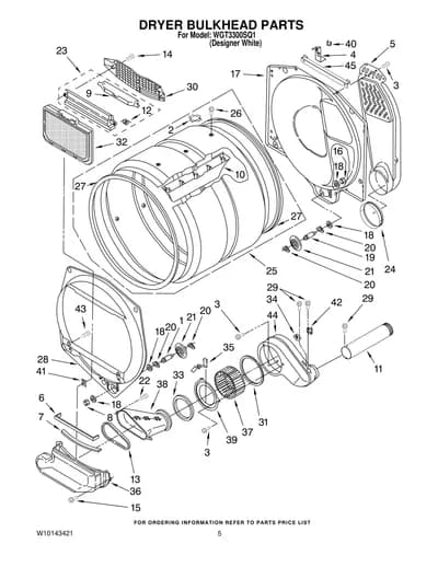 DRYER BULKHEAD PARTS