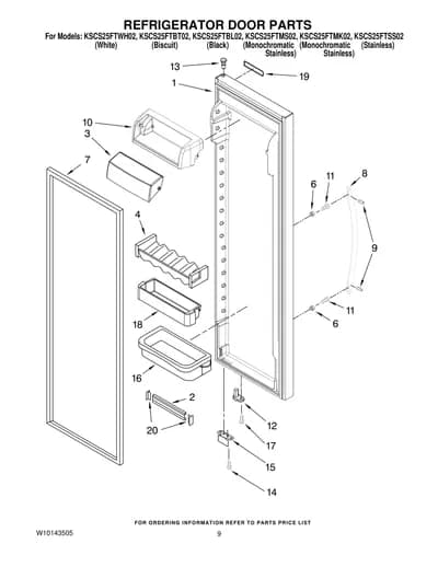 REFRIGERATOR DOOR PARTS
